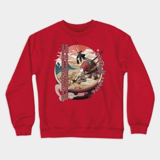 Martial Arts Ramen Noodles Fusion Samurai Warrior Crewneck Sweatshirt